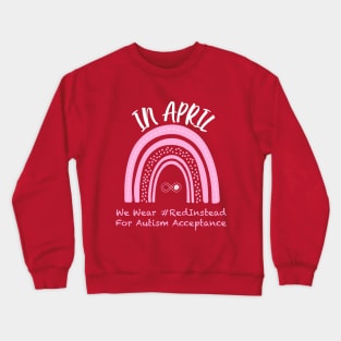 Red Instead Inverted Crewneck Sweatshirt